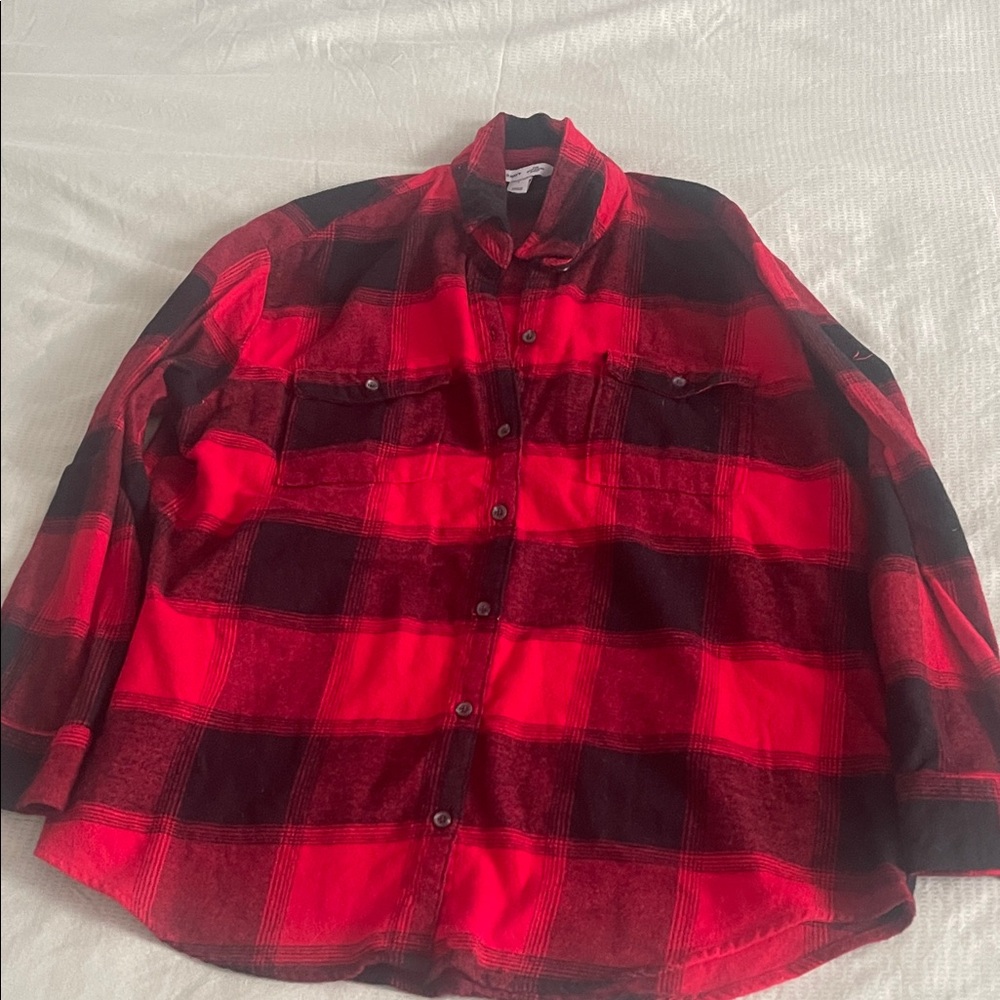 Old Navy Red and Black Checkered Shirt